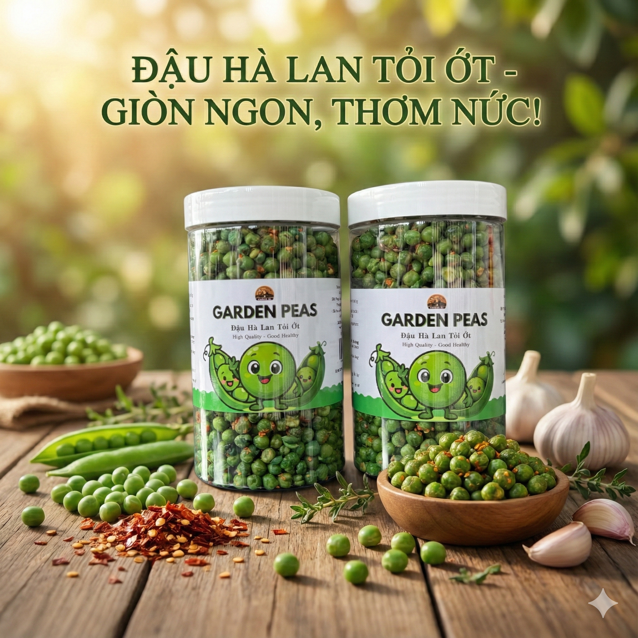 Đậu Hà Lan Tỏi Ớt - Giòn Tan, Cay Nồng, Đậm Đà Hương Vị